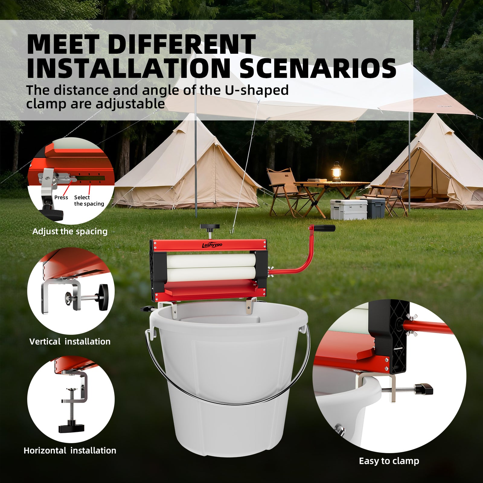 Clothes Wringer - Rotary Dryer with a Thick Drum Effectively Removes Water from Towels, Jeans, and Suede - Portable for Off-Grid, RV Camping, Emergency Preparedness