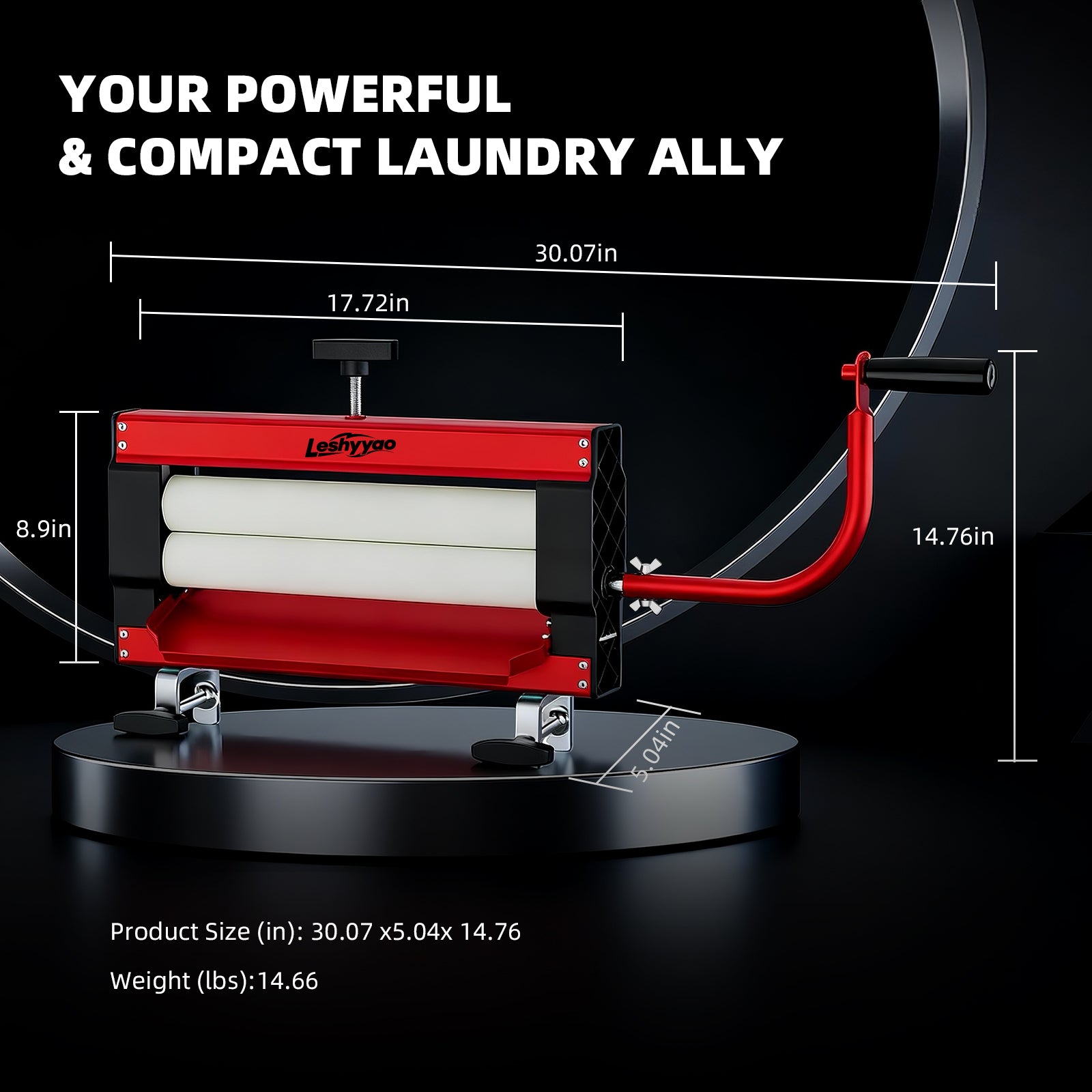 Clothes Wringer - Rotary Dryer with a Thick Drum Effectively Removes Water from Towels, Jeans, and Suede - Portable for Off-Grid, RV Camping, Emergency Preparedness