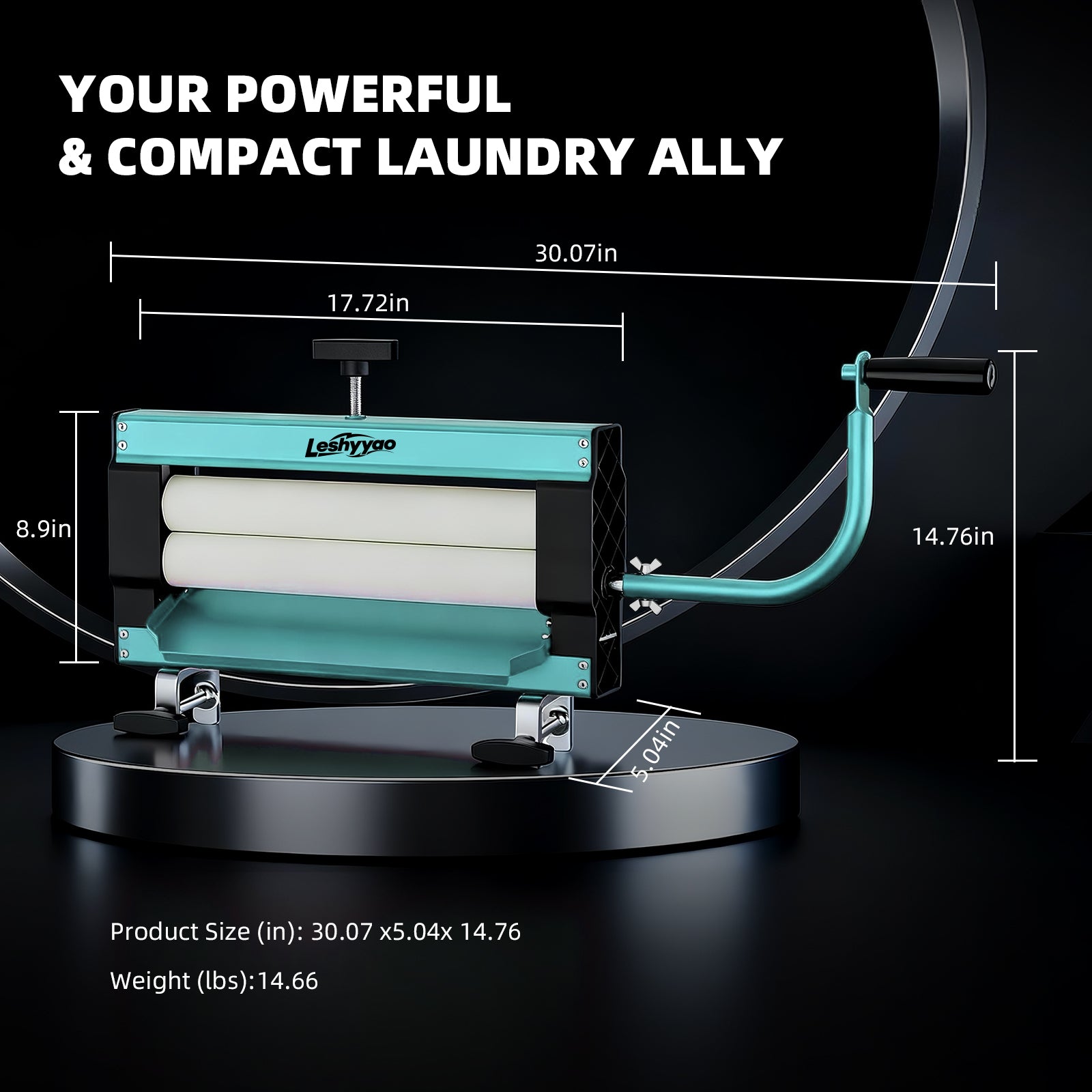 Clothes Wringer - Rotary Dryer with a Thick Drum Effectively Removes Water from Towels, Jeans, and Suede - Portable for Off-Grid, RV Camping, Emergency Preparedness